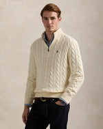 RL Classic Cable Knit Quarter-Zip Cotton Jumper