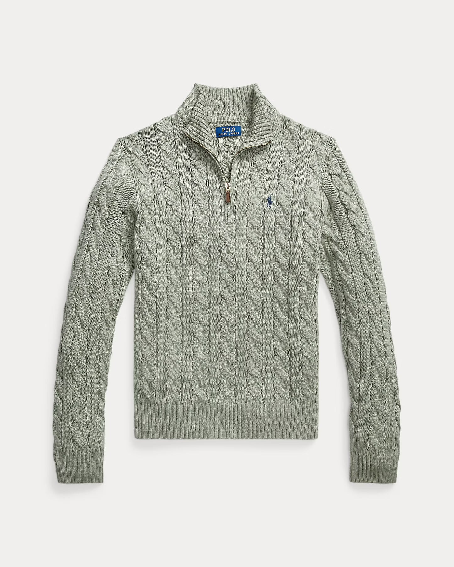 RL Classic Cable Knit Quarter-Zip Cotton Jumper