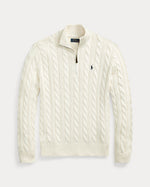 RL Classic Cable Knit Quarter-Zip Cotton Jumper