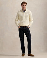 RL Classic Cable Knit Quarter-Zip Cotton Jumper