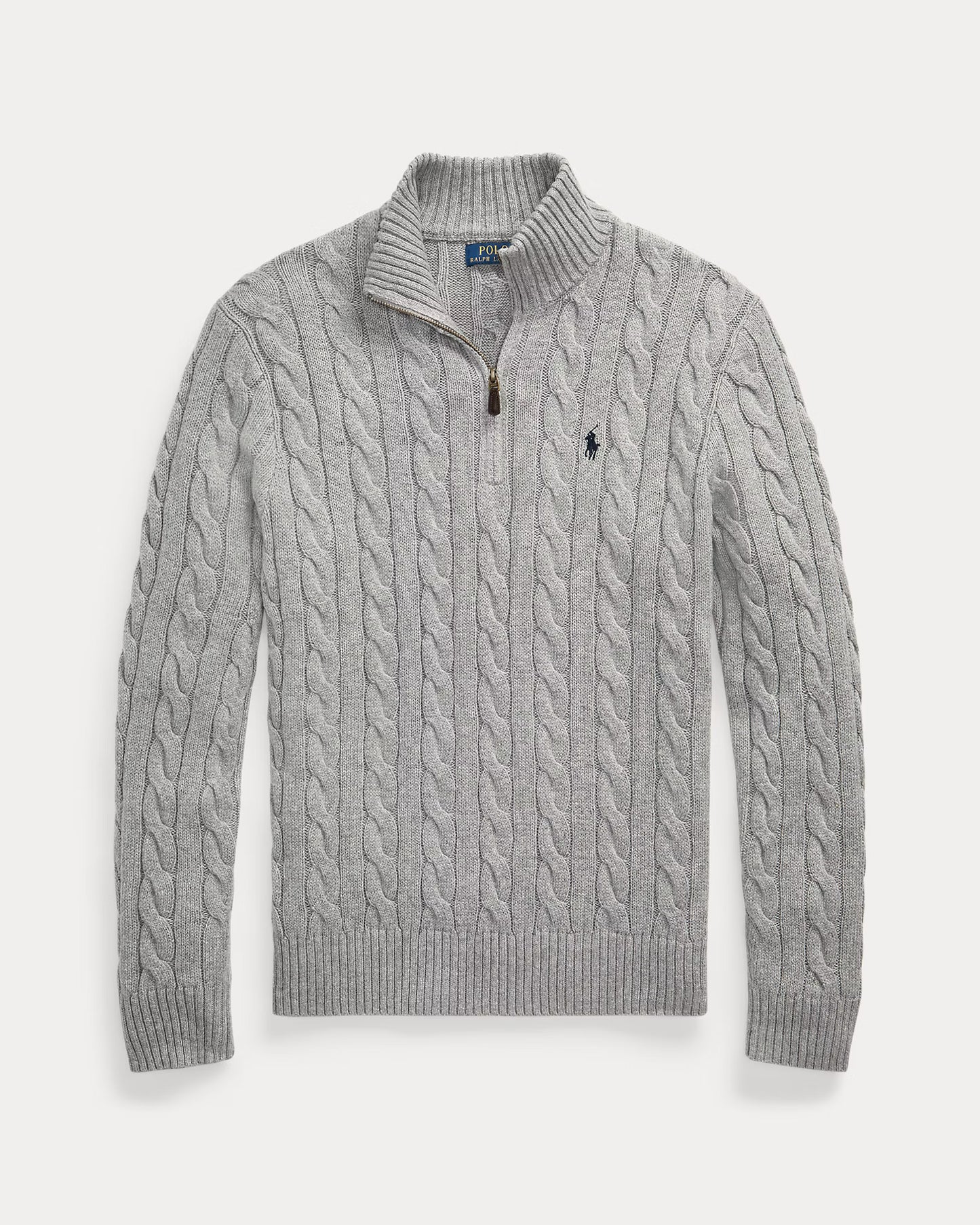 RL Classic Cable Knit Quarter-Zip Cotton Jumper