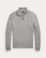 RL Classic Cable Knit Quarter-Zip Cotton Jumper