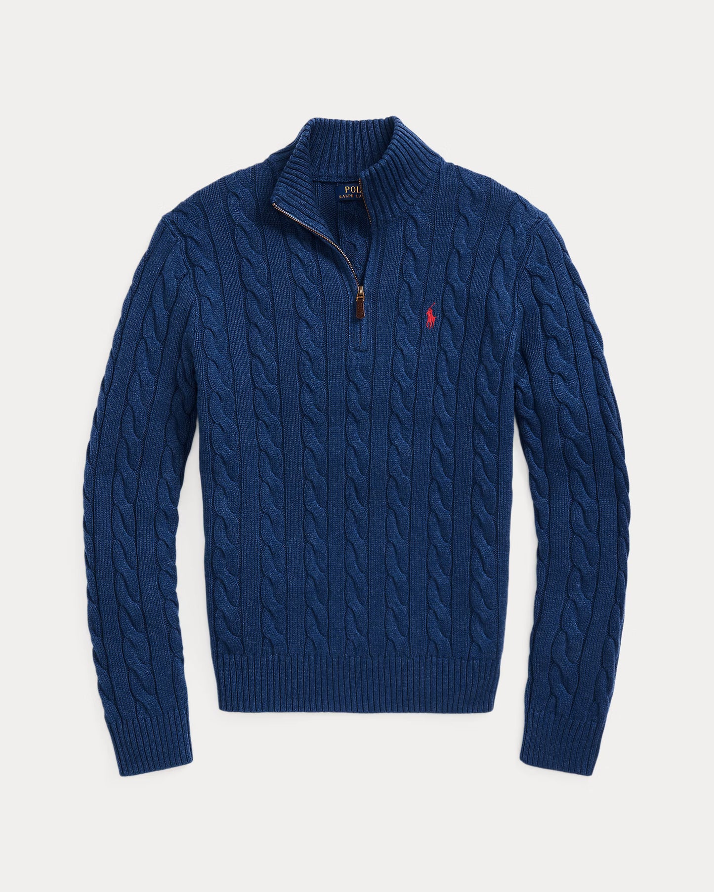 RL Classic Cable Knit Quarter-Zip Cotton Jumper