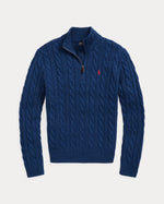 RL Classic Cable Knit Quarter-Zip Cotton Jumper