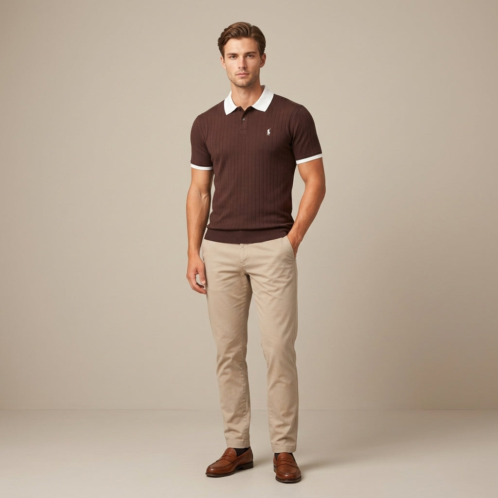 Classic Ribbed Polo Shirt